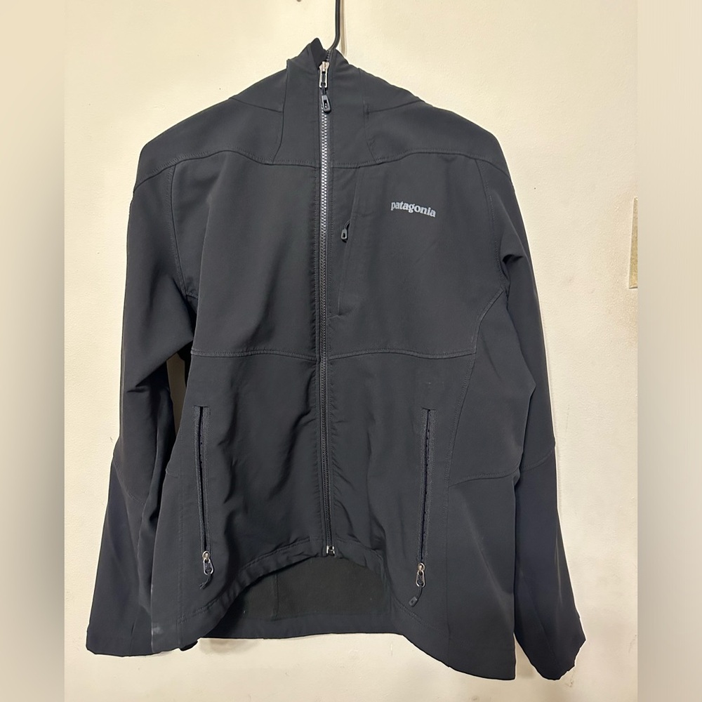 Patagonia Guide Jacket Womens Hooded Soft Shell Full Zip Black